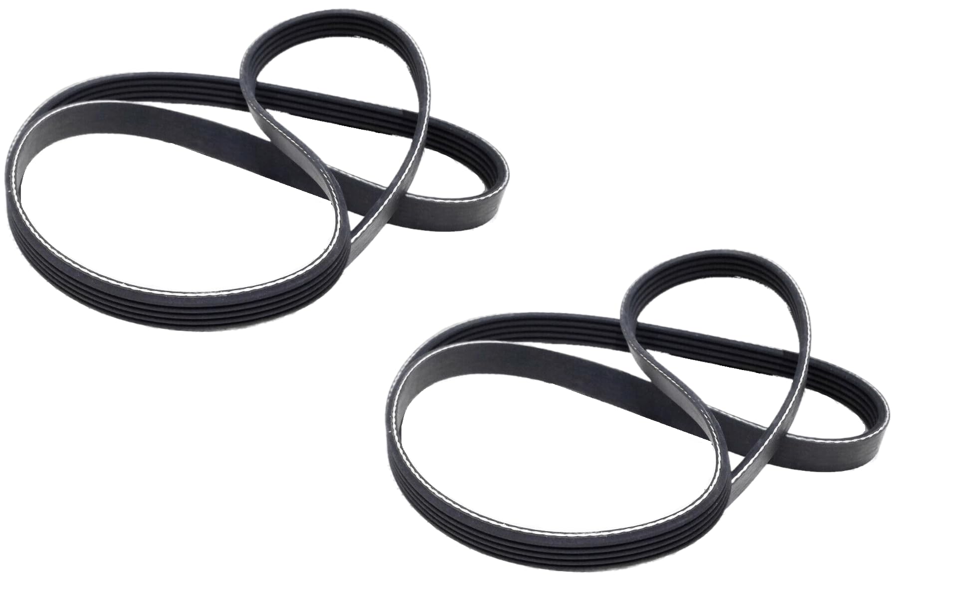 2 Pack New Replacement Belts for Exerpeutic 500 XLS Foldable Magnetic Upright Bike - Black