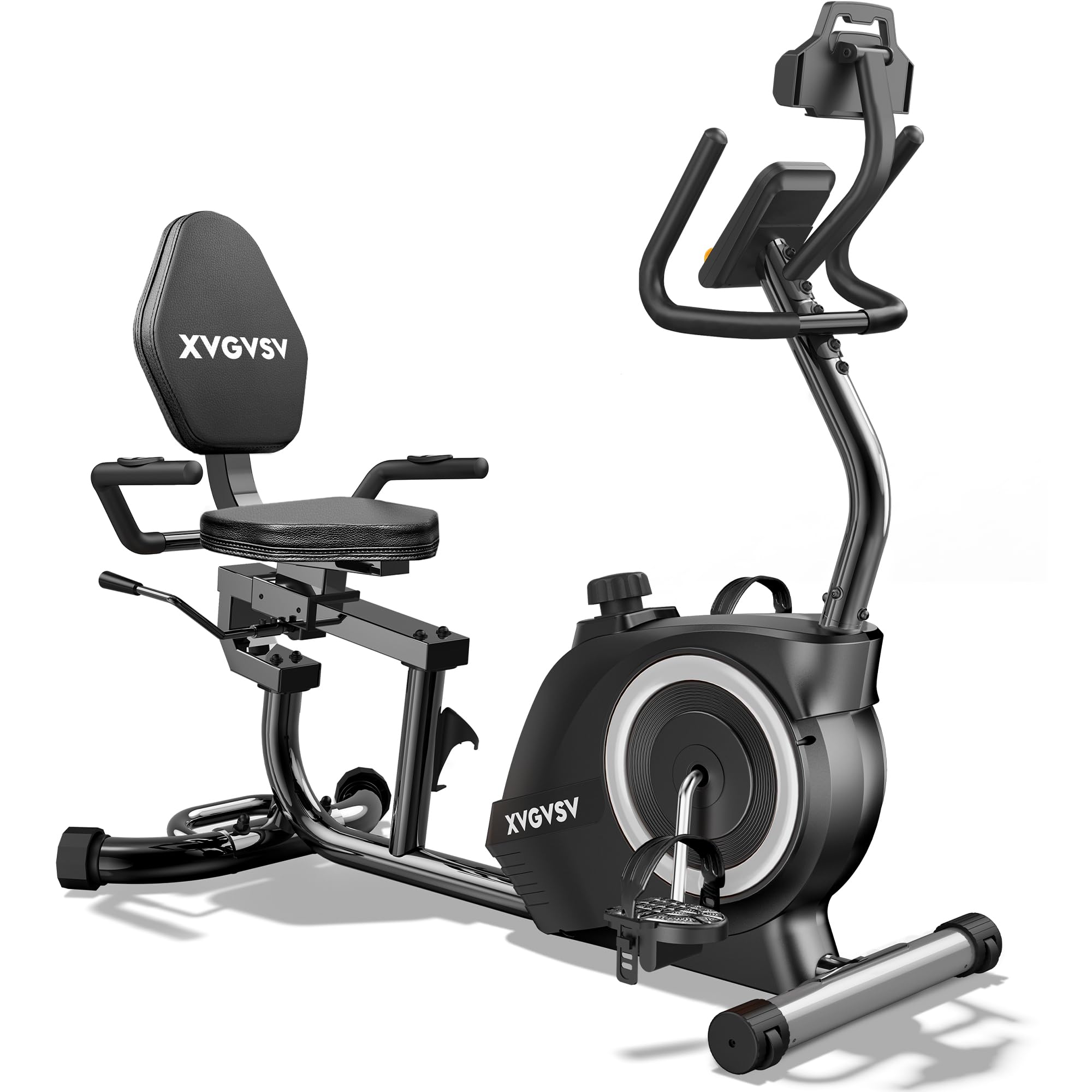 Recumbent Exercise Bike for Seniors, Quiet 16-Level Resistance Home Stationary Bike, 400LB Capacity & LCD Display