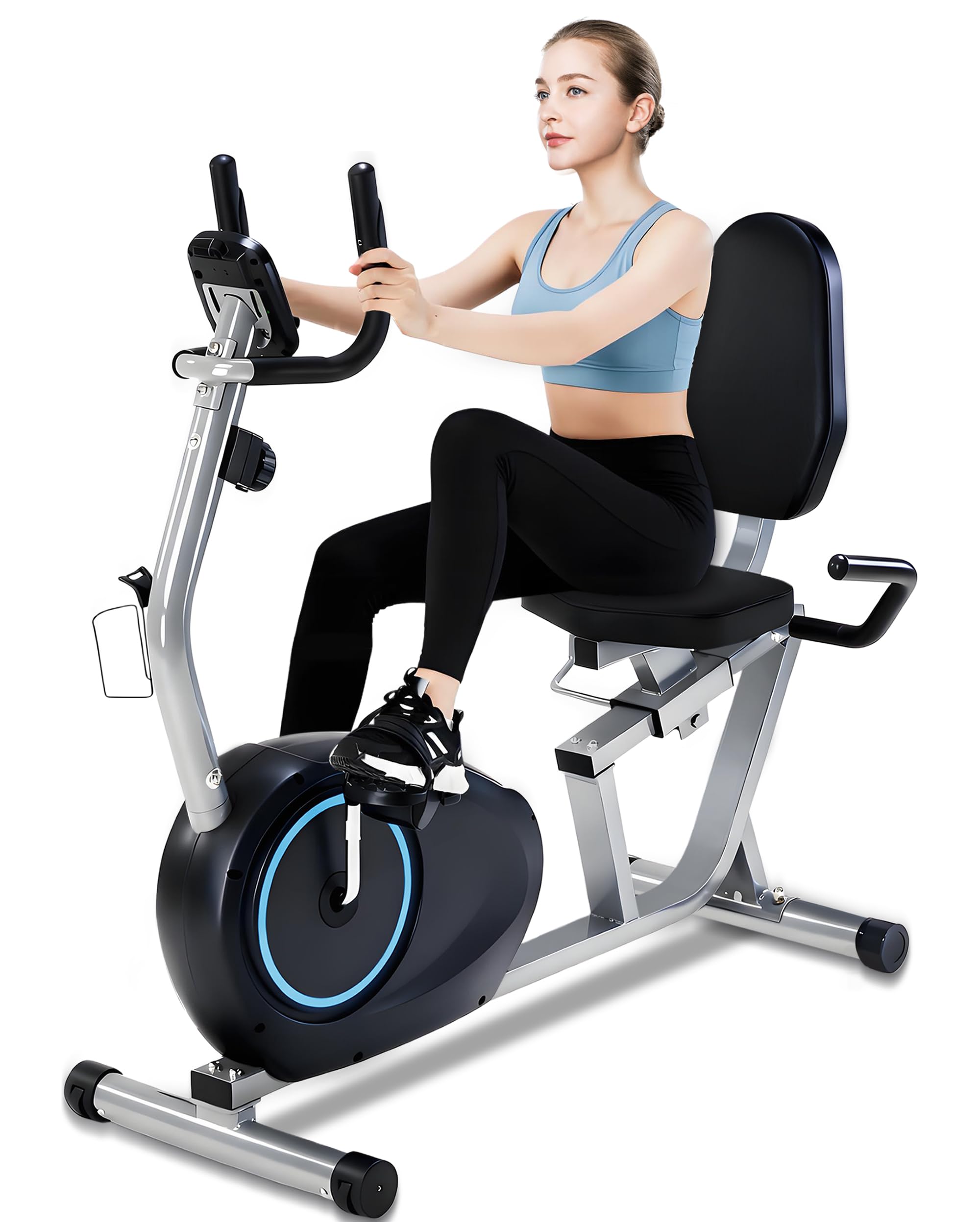 Recumbent Exercise Bike for Seniors - 400LB Capacity with Comfortable Seat & 16-Level Resistance