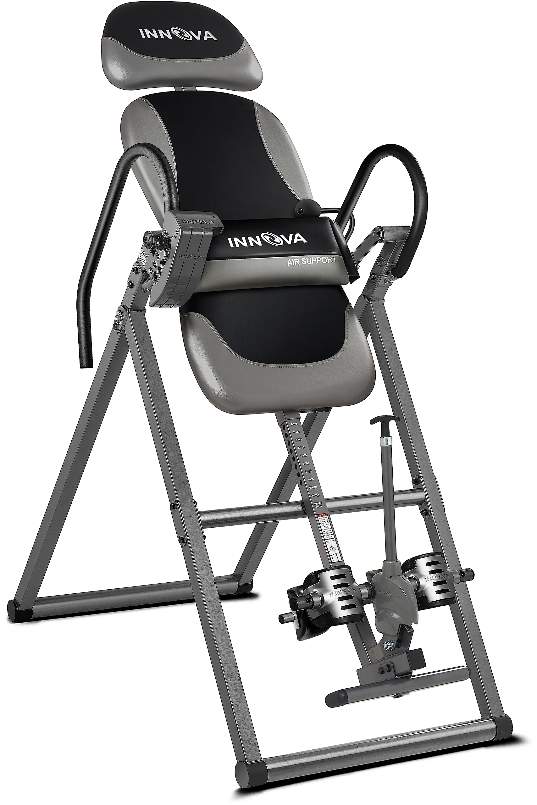 Innova ITX9900 Inversion Table with Air Lumbar Support for Back Pain Relief - Black/Gray